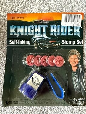 Vintage 1982 Knight Rider Self-Inking Stamp Set- New!